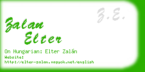 zalan elter business card