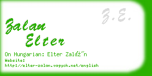 zalan elter business card
